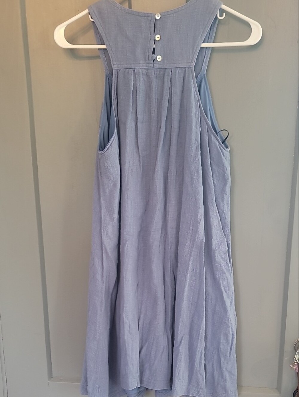 Soho Apparel Blue Sleeveless Summer Dress - Picture 4 of 6